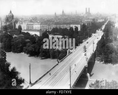 Maximilians Bridge in Munich Stock Photo