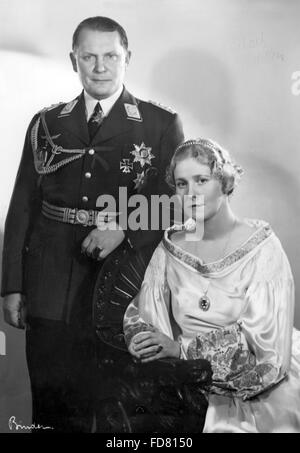 Hermann Goering and Wife Emmy Goering, 1935 Stock Photo