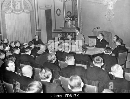 Josef Goebbels at the meeting of the Reich Cultural Senate in Berlin, 1936 Stock Photo