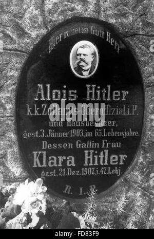 Grave of Alois and Klara Hitler, 1938 Stock Photo