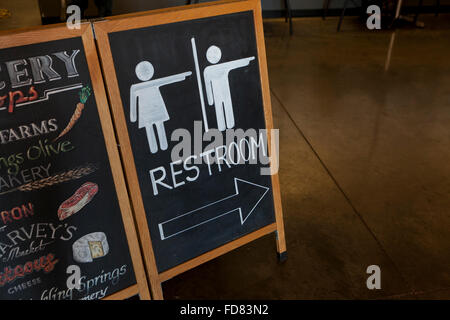 Public restroom sign - USA Stock Photo