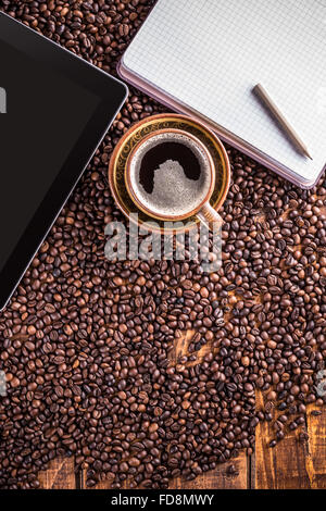 blank paper for note and coffee Stock Photo - Alamy