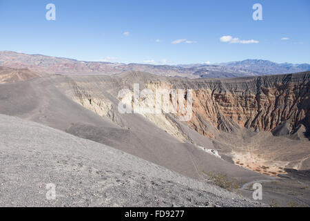 Ubehebe Volcanic Crater Death valley California. known by the Shoshone Indians as 'Tem-pin-tta- Wo’sah', or the Coyote's basket Stock Photo