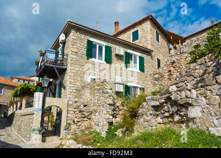 Holiday homes, rooms for rent, Stari grad, old town, Ulcinj, Ulqin, Montenegro, Crna Gora, Europe Stock Photo