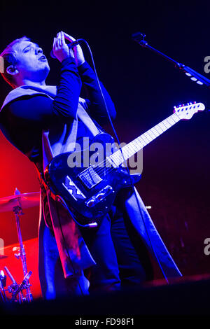 Milan Italy. 28th January 2016. The English indie rock band EVERYTHING EVERYTHING performs live on stage at Fabrique opening the show of Foals Credit:  Rodolfo Sassano/Alamy Live News Stock Photo