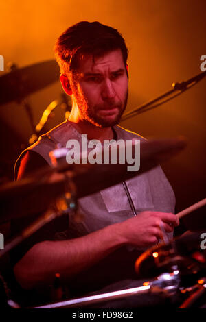 Milan Italy. 28th January 2016. The English indie rock band EVERYTHING EVERYTHING performs live on stage at Fabrique opening the show of Foals Credit:  Rodolfo Sassano/Alamy Live News Stock Photo