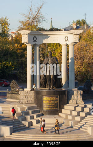 Statue of Tsar Alexander II, Moscow, Russia Stock Photo