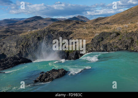 Cascade, Torres del Paine National Park, Chilean Patagonia, Chile Stock Photo