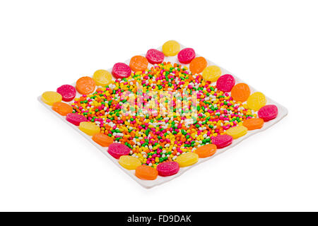 Abundance Candy Variation and Fennel seed plate nobody Stock Photo