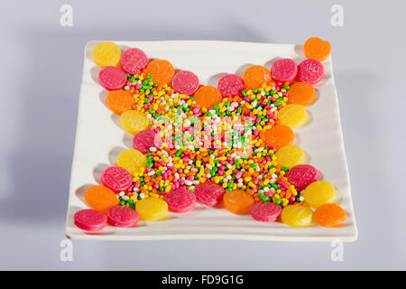 Abundance Candy Variation and Fennel seed plate nobody Stock Photo