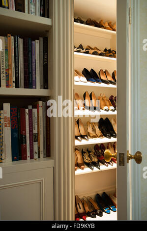 High heeled shoes, storage ideas Stock Photo