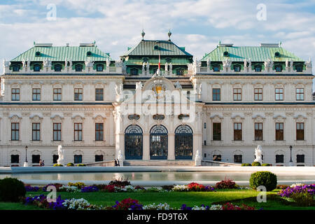 Belvedere castle in Vienna. Vintage landmark of Austrian. Stock Photo