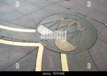 Sign of Libra in the square of Tolouse in France Stock Photo