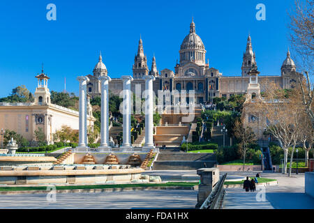 Spain, Catalonia, Barcelona, Montjuic, Catalonia National Museum of Art (MNAC), National Palace (Palau Nacional) Stock Photo