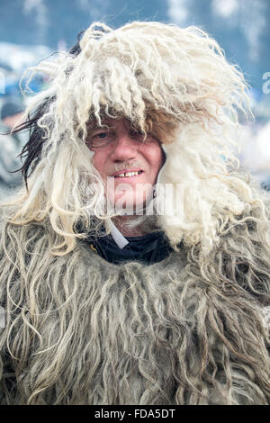 Thurmansbang, Germany. 29th Jan, 2016. Motorcyclist Silvo from Slovenia attends the so-called 60th Elephant meeting in Thurmansbang, Germany, 29 January 2016. The 'Bundesverband der Motorradfahrer (BVDM)', German federation of motorcyclists, is expecting around 4,000 motorcyclists to attend the event which continues until 31 January. Photo: Armin Weigel/dpa/Alamy Live News Stock Photo