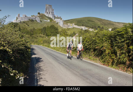 Cycling Jurassic Coast Stock Photo