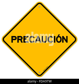 Isolated single precaucion sign Stock Photo