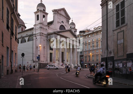 Genoa, Italy, the Basilica della Santissima Annunziata del Vastato Stock Photo