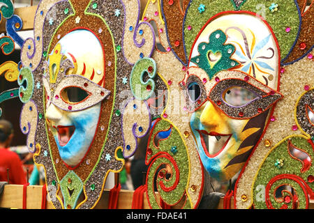 Philippines Cebu Cebu City Sinulog festival. Colourful Sinulog masks on sale  Adrian Baker Stock Photo