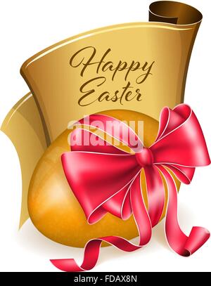 Easter egg with bow Stock Vector