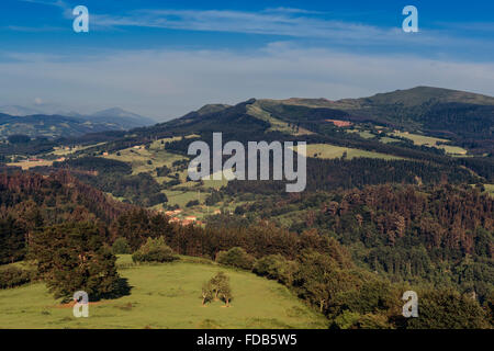 Landscape in northern Spain, between Cantabria and the Basque Country, Spain. Stock Photo