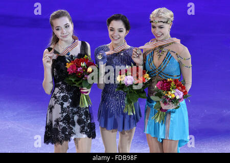 Bratislava, Slovakia. 29th Jan, 2016. Gold medalist of the ladies free ...