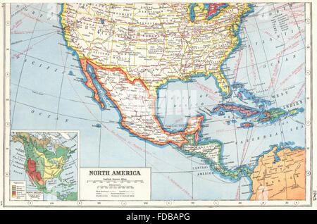 north america southern united states inset vegetation 1920 old map