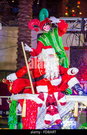 Actors in the Winter Parq Show at the Linq in Las Vegas Stock Photo