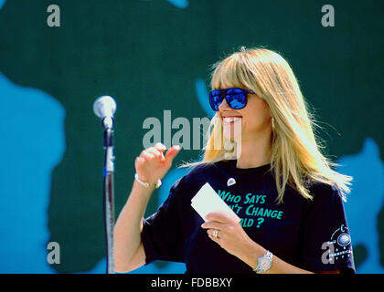 Washington, DC., USA, 22nd April, 1990 Olivia Newton-John at Earth Day. Earth Day is an annual event, celebrated on April 22, on which day events worldwide are held to demonstrate support for environmental protection. It was first celebrated in 1970, and is now coordinated globally by the Earth Day Network, and celebrated in more than 192 countries each year. Credit: Mark Reinstein Stock Photo