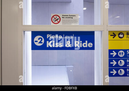 Kiss and ride sign, Italy Stock Photo