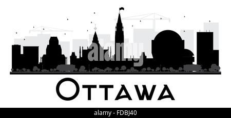 Ottawa city skyline silhouette background, vector illustration Stock ...
