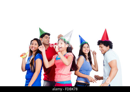 Group Teenager Friends Birthday Party Celebrations Dancing Enjoy Stock Photo
