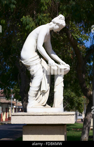 LA SERENA, CHILE - FEBRUARY 22, 2015: One of the many statues forming an open air museum along the Francisco de Aguirre avenue Stock Photo