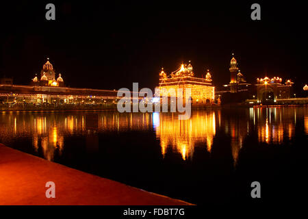 Golden temple Amritsar Gurdwara Light Illumination Nobody Stock Photo
