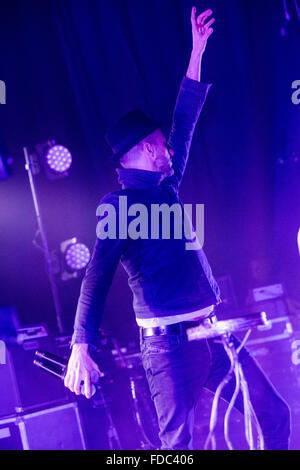 Fontaneto d'Agogna Italy. 29th January 2016. The Italian rock band SUBSONICA performs live on stage at the music club Phenomenon during the 'Una Foresta Nei Club Tour 2016' Credit:  Rodolfo Sassano/Alamy Live News Stock Photo