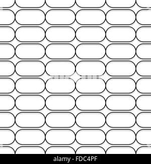 Repeatable pattern with rectangular square shapes. Monochrome abstract background Stock Vector