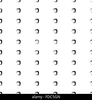 Repeatable pattern with rectangular square shapes. Monochrome abstract background Stock Vector