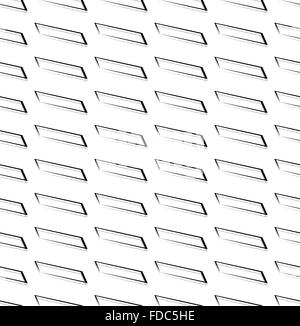 Repeatable pattern with rectangular square shapes. Monochrome abstract background Stock Vector