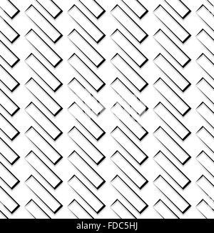 Repeatable pattern with rectangular square shapes. Monochrome abstract background Stock Vector