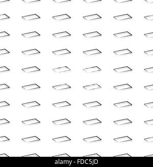 Repeatable pattern with rectangular square shapes. Monochrome abstract background Stock Vector