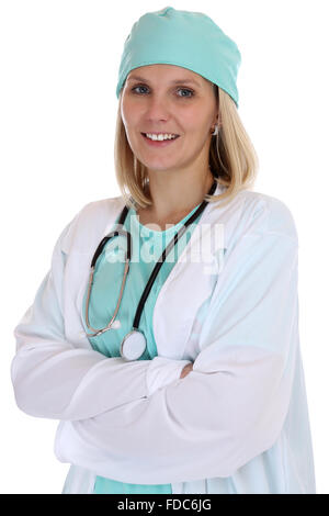 Young doctor woman occupation job isolated on a white background Stock Photo