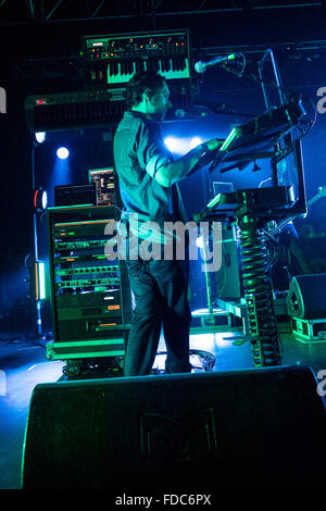 Fontaneto d'Agogna Italy. 29th January 2016. The Italian rock band SUBSONICA performs live on stage at the music club Phenomenon during the 'Una Foresta Nei Club Tour 2016' Credit:  Rodolfo Sassano/Alamy Live News Stock Photo