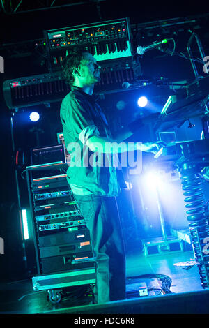 Fontaneto d'Agogna Italy. 29th January 2016. The Italian rock band SUBSONICA performs live on stage at the music club Phenomenon during the 'Una Foresta Nei Club Tour 2016' Credit:  Rodolfo Sassano/Alamy Live News Stock Photo