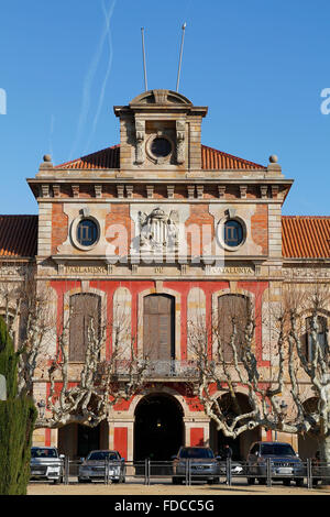 Building of the Parliament of Catalunya, in the park of Ciutadella, at the city of Barcelona Stock Photo