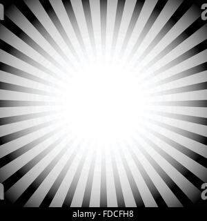 Starburst, sunburst background. Converging, radiating lines abstract vector. Stock Vector