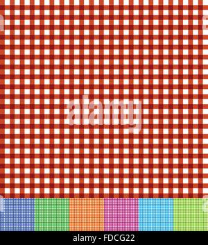 Colored plaid, tartan pattern with simple geometry. Vector. Stock Vector