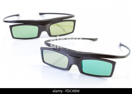 3d glasses isolated on white background Stock Photo