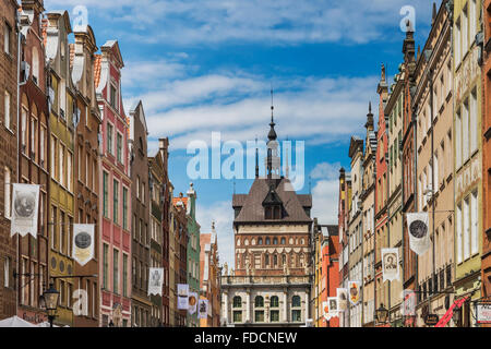 The Golden Gate (Zlota Brama) was built from 1612 to 1614 in the style of Dutch mannerism, Stock Photo