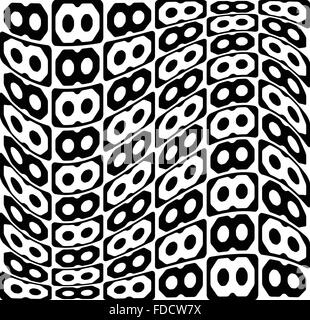 Seamless monochrome pattern, background with octagon shapes. Stock