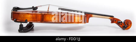Violin in front of white background, isolated. Stock Photo